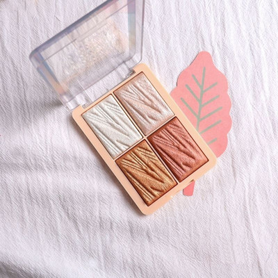 ADJD 4 Shade Illuminating Brick Palette Blusher Face Kit  Highlighter(MULTI COLOR)