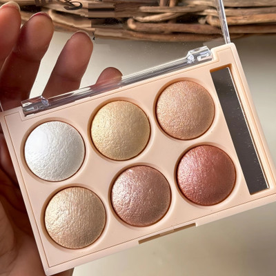 YAWI New 6 Shades Highlighter Palette | Shimmer & Glow Face Makeup Kit Highlighter(MULTI)