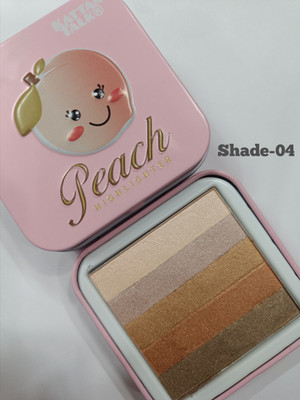 Kattan Talk Shimmer Brick Peach highlighter (Shade-04) Highlighter(Multicolor-04)