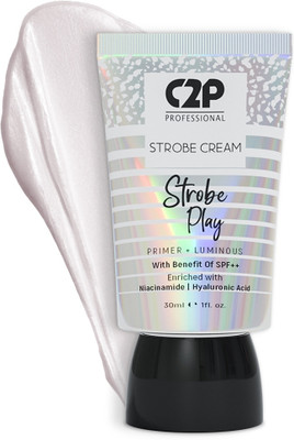 C2P Professional Make-Up Strobe Cream Illuminating Glowing Makeup Face 3 in 1 Moisturizer Primer Highlighter(Rose Gold 03)