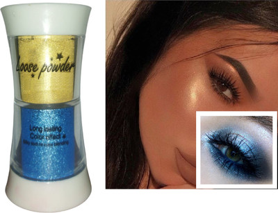ADJD SKY BLUE & GOLD MULTI COLOR HIGHLIGHTER AND EYE SHADOW HIGHLIGHTER Highlighter(blue,gold)