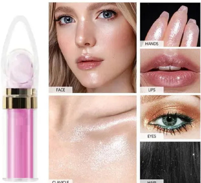HUZURLU stick powder highlighter light and sheer skin highlighter Highlighter(PINK)
