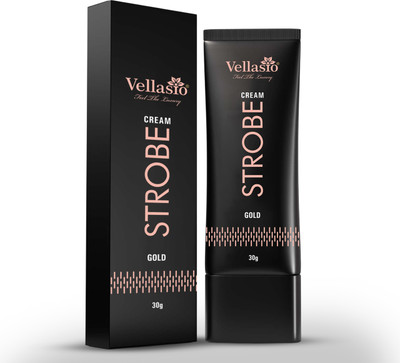 vellasio Strobe Cream for Face Radiance - Multipurpose Cream for Dewy Glazed Instant Glow Highlighter(Gold)