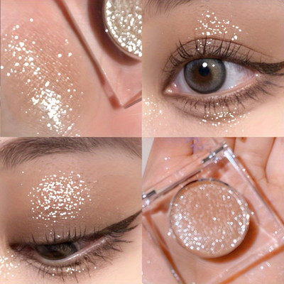 Jiwoo Pigment Highlighter Palette Shimmer Finish & Highly Pigmented  Highlighter(GOLD)