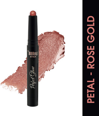 BLIING Perfect Glow Higlighter Stick | Shimmery Finish Highlighter Stick for Women Highlighter(Petal-Rose-Gold)
