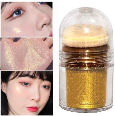 tanvi27 illuminator Powdery Golden Dust highlighter for face makeup Highlighter(Golden Dust)