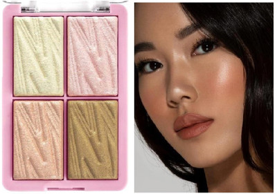 AFARAXIA 4 Color illuminating and Blusher Palette  Highlighter(multicolor)