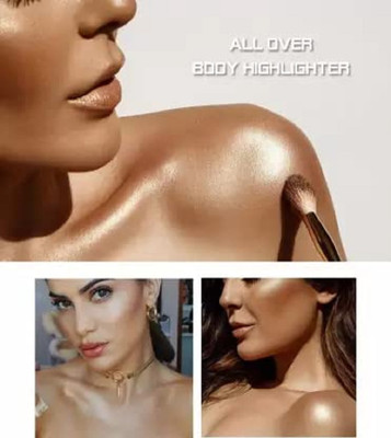 Emijun Makeup Shimmer and Shine Ultra-Smooth Radiant Illuminator For Face Highlighter(GOLD)