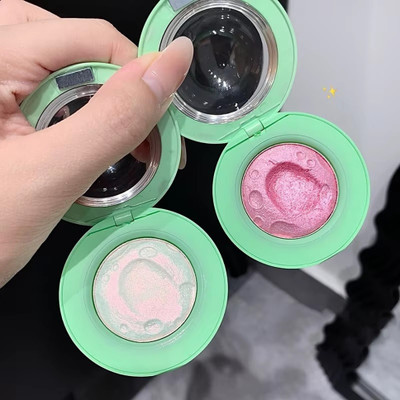 HUZURLU Planet Space Highlighter Fairy Illuminating Powder Shimmer Illuminator Makeup-02 Highlighter(SILVER, PINK)