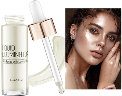 YAWI Ultra Glow Liquid Highlighter | Illuminating & Glitter Highlighter | Dewy Finish Highlighter(Silver)