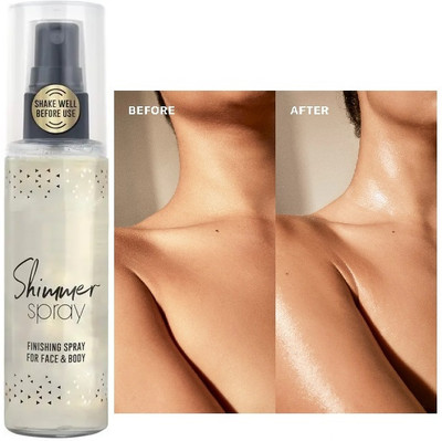 EVERERIN Shimmer Finishing Spray For Face And Body,Brightening & Illuminating Glow Highlighter(Silver)