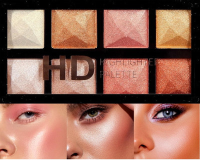 Vyomiris Highlighters Blush Powder Makeup Palette Highlighter(Multicolur)