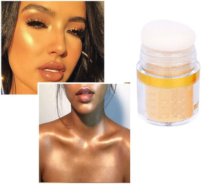 Latixmat Best Quality Shimmer Finish Silver Highlighter Powder Highlighter(gold)