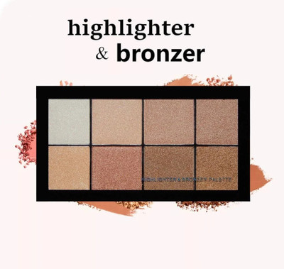 Latixmat Radiant Pigmented Shimmer Highlighter & Bronzer Highlighter(Multicolor)