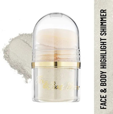 GABBU Illumination Face Cool White Highlighter & Glitter Powder with Purff-1 Compact(White, 10 g)