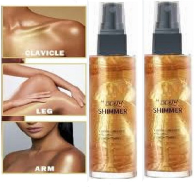 Luipui FACE AND BODY HIGHLIGHTER MAKEUP FIXING WITH GOLDEN SHINE -02 Highlighter(GOLDEN)