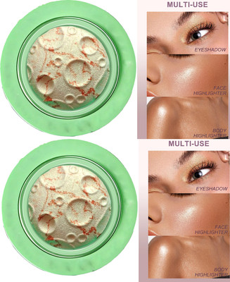 THTC Combo Powder Highlighter with Luminous Finish Highly-Pigmented Highlighter(LIGHT GOLD)