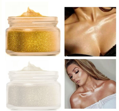 Emijun NEW PROFESSIONAL MAKE UP WHITING LOSE POWDER HIGHLIGHTER Highlighter(GOLD, SILVER)