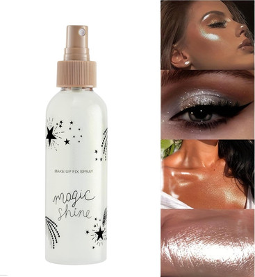 GULGLOW99 Liquid Setting Spray Illuminating Face Shimmer Long-lasting Brighten Glow Face Highlighter(SILVER)