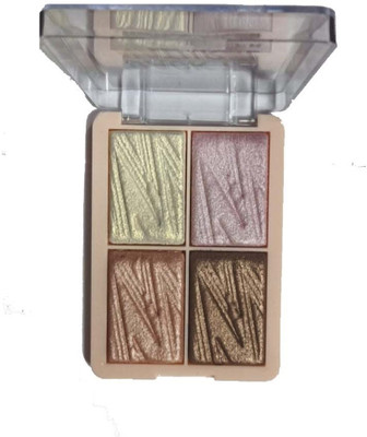 Maryville HIGHLIGHTER PALETTE NEW 4 COLOR SHADE PERFECT PACK OF 1 Highlighter(MULTI COLOR)