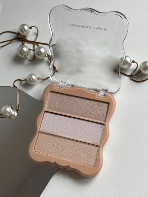 HUZURLU 3-Color Highlighter Palette – 02 Highlighter(MULTICOLOR)