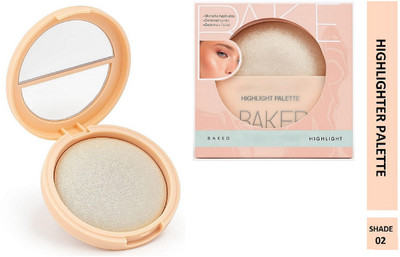 nuvya Soft Glow Powder Highlighter for Daily Use S2 Highlighter(Silver)