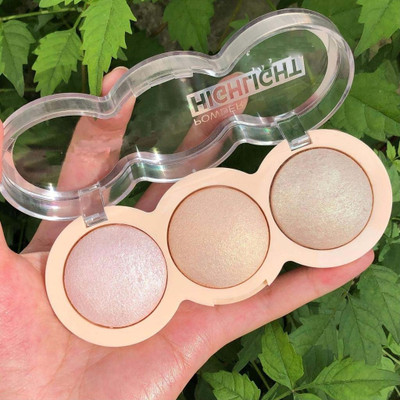 GABBU Shimmer 3 Multi Color Makeup Long-Lasting  Highlighter(Multi color)