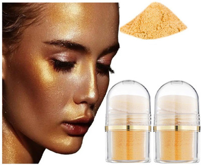 Latixmat Golden Highlighter Highlight Shimmering Powder COMBO Highlighter(GOLD)