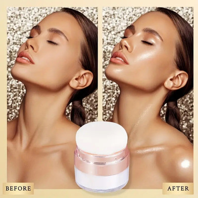 HUZURLU Highlighter Glittery Body Face Highlighter(WHITE)
