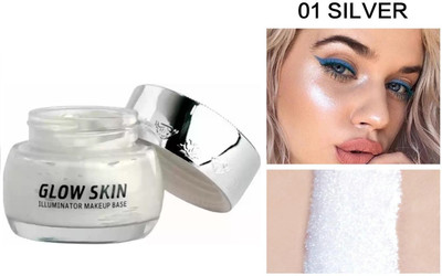 YAWI Glow Illuminator Waterproof Shimmer and Glow For Face & Body, Highlighter(SILVER)