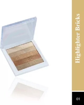 FELICECHIARA Highlighter Shimmer & Blusher Palette for Face Makeup |Mini Baked Shimmer Brick Highlighter(MULTICOLOR)