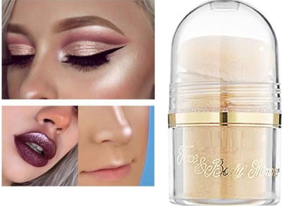 Wiffy Glowing Shimmery Shiny Gold Highlight For Professional Look Highlighter(gold powder)