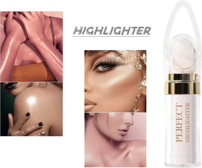 Sheny Shining silver Highlighter party Makeup look (pack of-1) Highlighter(SILVER)