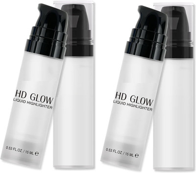 AFARAXIA COMBO Liquid Illuminator Silver Highlighter Ultra Smooth Shine Waterproof Highlighter(SILVER)