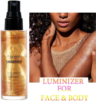 GABBU Gold Illuminator face & body shine Spray  Highlighter(GOLD)