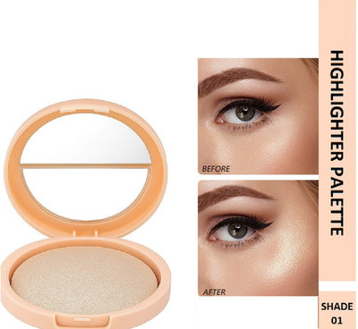 nuvya SoftRadiance Highlighter – Natural Glow Compact for Face & Body S1 Highlighter(Silver)