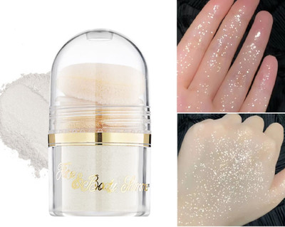 GULGLOW99 Shiny High Light Glitter Face Body Makeup Highlighter Powder Diamond Highlighter(SILVER)
