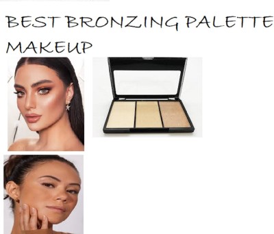 Luipui LONG LASTING MAKEUP 3 IN 1 BRONZING PALETTE PACK OF 1 Highlighter(MULTICOLOR)