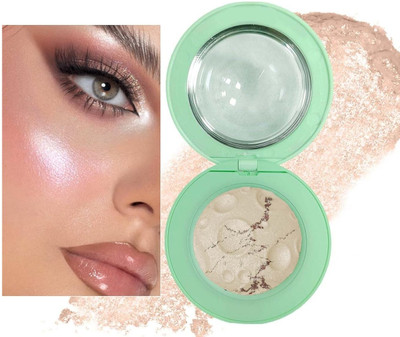 manasona Best Makeup Highlighter Powder | High Glossy Face Illuminator Palette Highlighter(ROSE GOLD)