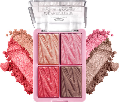 COLORS QUEEN 4 Shade Master Chrome Illuminating Glow Metallic Face Kit Highlighter Palette Highlighter(Multicolor 1)