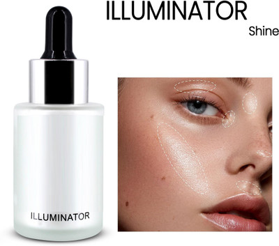 Vyomiris Drop & Glow Liquid Highlighter With Dewy Finish Highlighter(white)