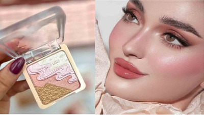 GABBU Mini Baked Shimmer Blusher And Highlighter Palette For Face Makeup Highlighter(multi)