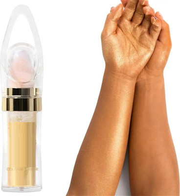 HUZURLU Shimmer Highlighter, Face and Body Highlighter Powder Stick Highlighter(gold)