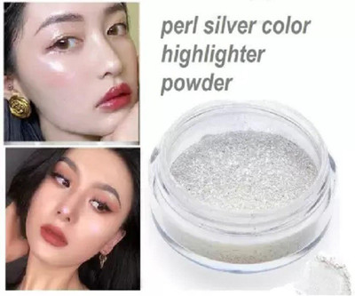 Amaryllis Silver Highlighter Powder Make Up Shimmer Glow Highlighter(SILVER)