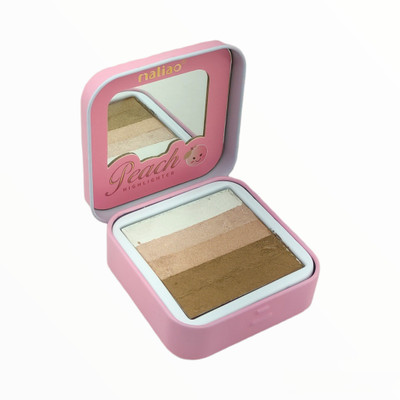 maliao Peach Instant glow shimmer Brick Highlighter Palette, for womens Highlighter(Multicolor)