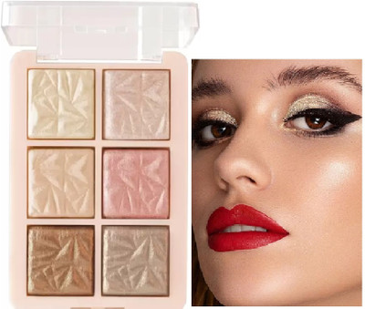 AFARAXIA Best Blusher Palette Highlighter for face makuep Highlighter(Muliti color)