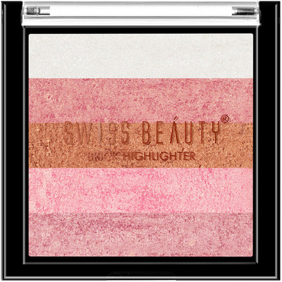 SWISS BEAUTY 5 Color Brick Highlighter Blusher Highlighter(03 Multicolor (Magenta, Pink, Bronze, Rose Gold, Silver))