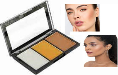 Luipui trending best 3 in 1 bronzing palette makeup Highlighter(MULTICOLOR)