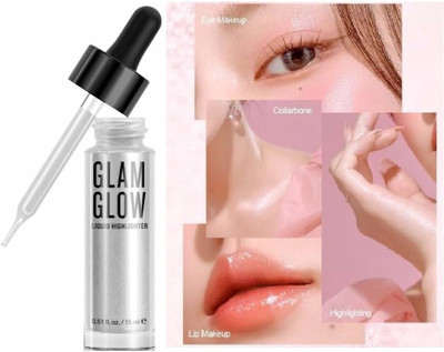 Yuency Waterproof Highlighter Natural Glow For Face & Body, Waterproof  Highlighter(SILVER)
