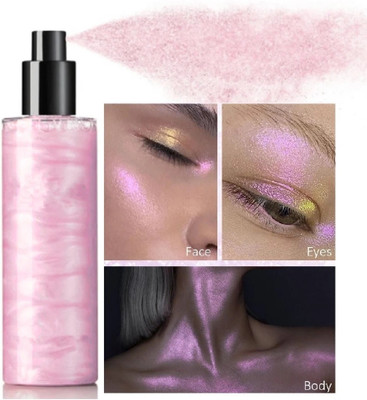 Yuency Spray, Face & Body Highlighting Spray Pink color  Highlighter(PINK)